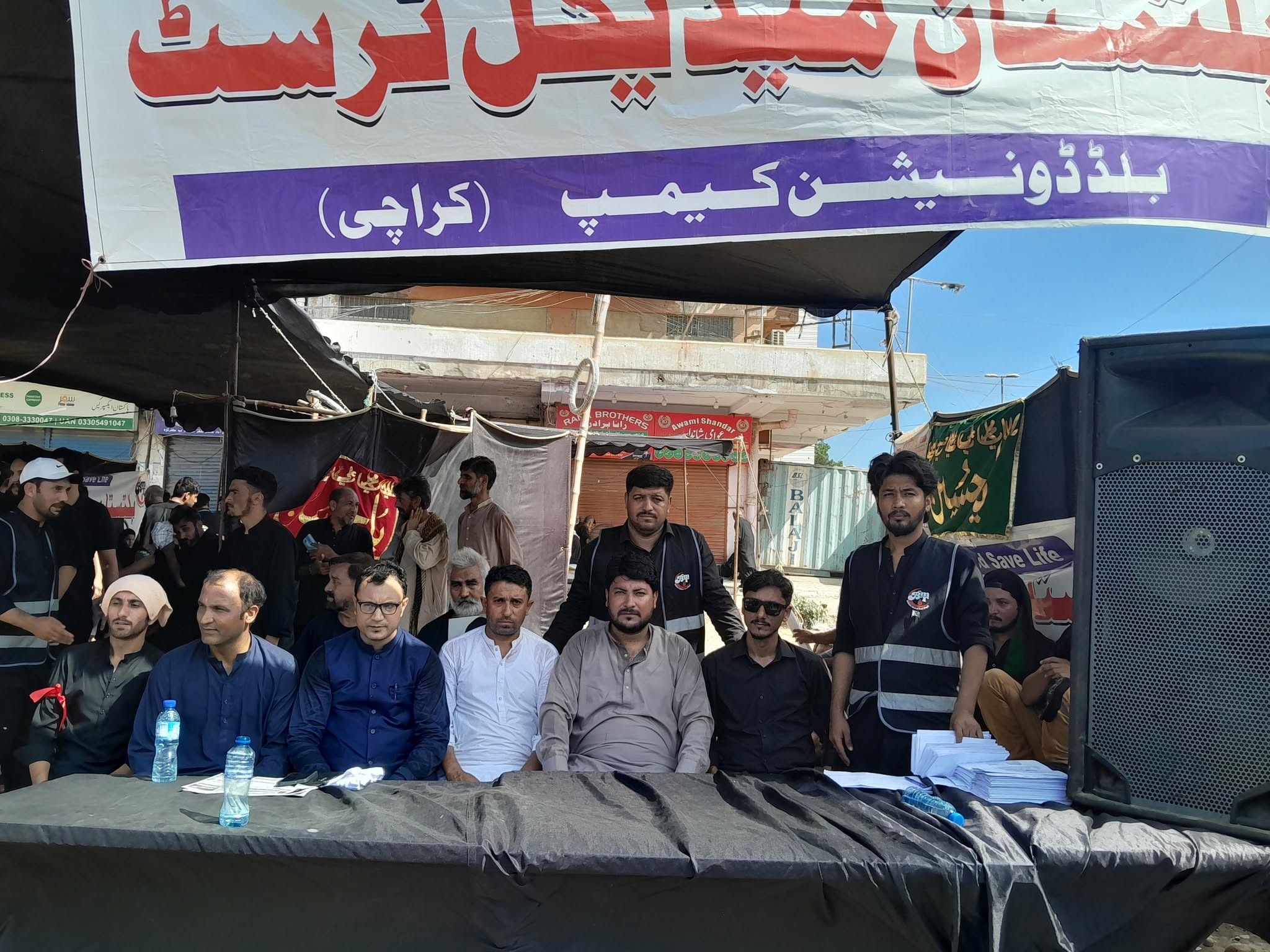 BMT Karachi team at a blood donation camp